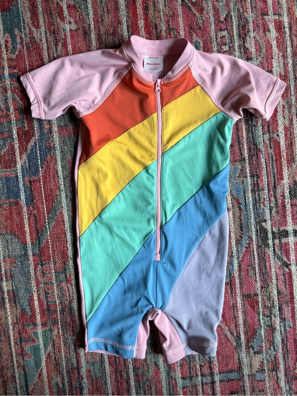 Hanna Andersson 3T Rainbow Rashguard Suit